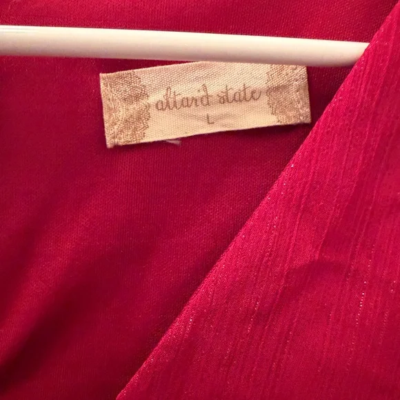 Altar'd State Vibrant Red Long Sleeve Dress - Picture 4 of 6